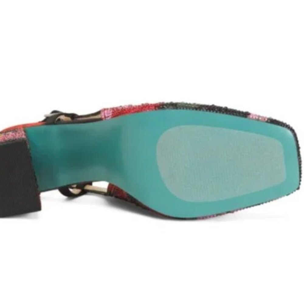 Betsey Johnson New in Box Women's size 9 Black Multi Floral Rhinestone Heels - Picture 5 of 5